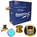 Steamspa Indulgence 9 KW Bath Generator with Auto Drain-Polished Gold IN900GD-A